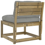 Garden Sofa Set of 2 Grey Impregnated pine wood, Polyester Medium 844708