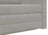 Folding Sofa Bed Light Grey 124 x 71 x 78 cm Velvet 42030515