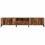 TV Cabinet with Drawer Old Wood 200x25x44 cm Engineered Wood 857696