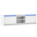 TV Cabinet with LED White 180x34x50 cm Engineered Wood 3307912