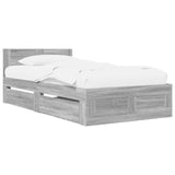 Bed Frame with Headboard Grey Sonoma 80 x 200 cm 3429681