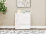 Chest of Four High Gloss Front Drawers - White T3398P342358