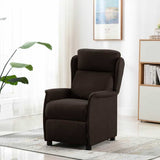 Recliner Chair Dark Brown 66.5 x 94 x 101.5 cm Polyester 340157