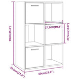 Storage Cabinet Smoked Oak Engineered wood Medium Storage Cabinet 815453