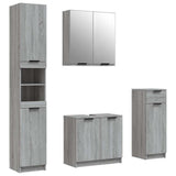 4 Piece Bathroom Cabinet Set Grey Sonoma Engineered Wood 3115890