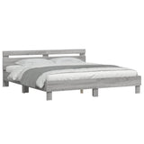 Bed Frame without Mattress Grey Sonoma 160x200 cm 3207411