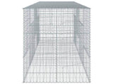 Gabion Basket with Cover 400x100x150 cm Galvanised Iron 3295216