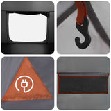 Cabin Tent Grey and Orange 300 x 210 x 156 cm Polyester 42028512