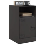 ZNTS Bedside Cabinet Black 34.5x39x62 cm Steel 841763