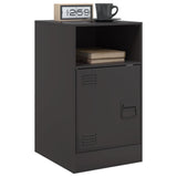 ZNTS Bedside Cabinet Black 34.5x39x62 cm Steel 841763