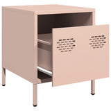 ZNTS Bedside Cabinets 2 pcs Pink 35x39x43.5 cm Steel 851247