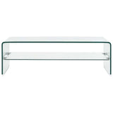 Coffee Table Clear 98x45x31 cm Tempered Glass 284745