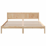 Bed Frame Brown 200 x 200 cm Solid Pine wood 872176