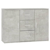 Sideboard Concrete Grey 91x29.5x65 cm Engineered Wood 823346