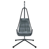 Hanging Egg Chair Folding Anthracite 94 x 107 x 196.5 cm Steel 42003852