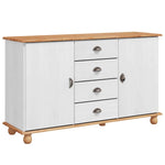 Sideboard ASKIM White 133.5 x 40 x 79 cm Solid pine wood 4105432