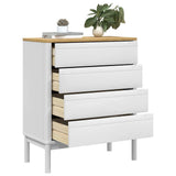 Chest of Drawers FLORO White Solid Wood Pine 374009