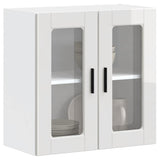 Kitchen Wall Cabinet with Glass Door Porto High Gloss White 854149