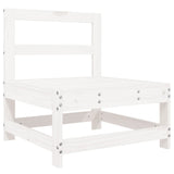 ZNTS 10 Piece Garden Sofa Set White Solid Wood Pine 3250641