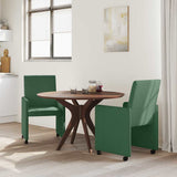 Dining Chairs with Wheels 2 pcs Grey green 57 x 66 x 94 cm 42017805