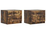 Bedside Cabinet 2 pcs Smoked Oak 43 x 34.5 x 44.5 cm 895686