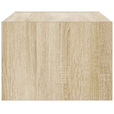 TV Cabinet with LED Lights Sonoma Oak 75x35.5x25 cm 860231