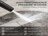 1800W High Pressure Washer, 150 Bar Pressure, 510 L/h Flow, High-Performance Portable Power Washer T3398P377620