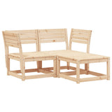 3 Piece Garden Sofa Set Solid Wood Pine 3216985