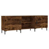 TV Cabinet Smoked Oak 150x30x50 cm Engineered Wood 829105