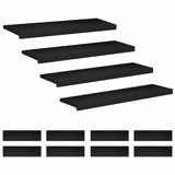 Stair Treads 12 pcs 90 x 25 x 2 cm Black Solid Beech Wood 3446390