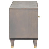TV Cabinet with Shelf Grey 80 x 33 x 46 cm Solid Mango Wood 4018787