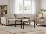 Coffee Table Smoked Oak 100 x 100 x 45 cm Engineered Wood 8007740