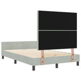 ZNTS Bed Frame Light Grey 120x200 cm Velvet 3344867