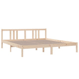 Bed Frame without Mattress Solid Wood 180x200 cm Super King Super King Size 814899