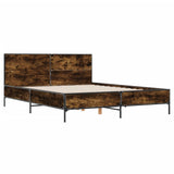 Bed Frame without Mattress Smoked Oak 160x200 cm 3280009