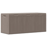 Garden Storage Box 270L Brown PP Wood Look 151232
