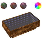 ZNTS Coffee Table with LED Smoked Oak 90x50x30 cm Engineered Wood 847522