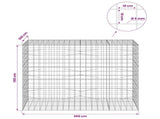 Gabion with 5 mm Wire and 10x10 cm Mesh 200x100x150 cm 3465334