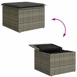 Garden Sofa Set with Cushion 6 pcs Grey Poly Rattan 3356809