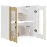 Kitchen Wall Cabinet with Glass Door Lucca Sonoma Oak Engineered Wood 853910