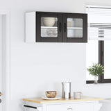 Wall Glass Cabinet LUCCA Black 80 x 31 x 40 cm Engineered Wood 884945