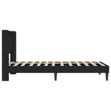 Bed Frame with LED Strip Lights Black 90 x 190 cm Faux Leather 42027993