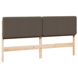 Upholstered Headboard Brown and Taupe 180 cm Solid Pine Wood 880056