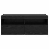 TV Wall Cabinet Black Oak 100 x 30 x 40 cm Engineered Wood 882985