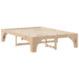 Bed Frame Brown 160 x 200 cm Solid Pine Wood 872980