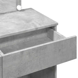 Dressing Table with LED Concrete Grey 100x40x120 cm 848209