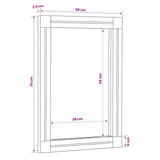 Mirror Wall-mounted Brown and Black 70 x 50 x 3 cm Glass 4018875