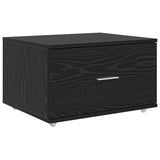 Desk with Shelf Black Oak 131.5 x 50 x 106.5 cm Engineered Wood 3337266