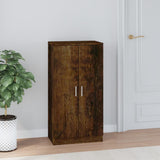 Shoe Cabinet Smoked Oak 55x35x108 cm Engineered Wood 342668
