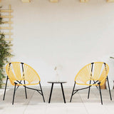 Garden Egg Chair Black and Yellow Poly Rattan 4009290